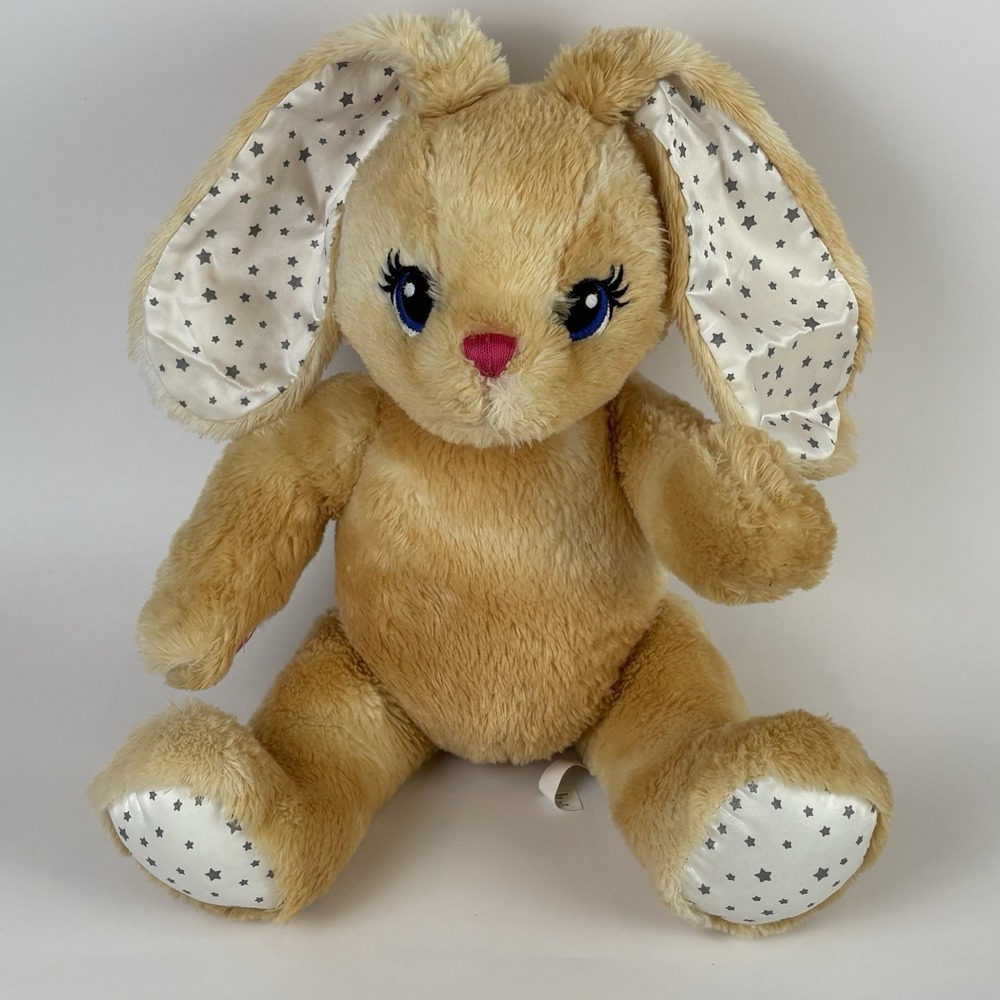 Build a Bear Plush Jointed Bunny Rabbit Stars Stuffed Animal 16" Poseable BABW